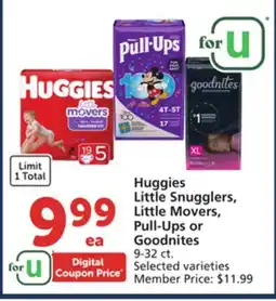 Vons Huggies Little Snugglers, Little Movers, Pull-Ups or Goodnites offer