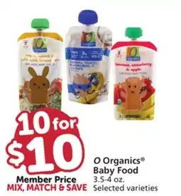 Albertsons O Organics Baby Food offer