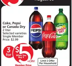 Albertsons Coke, Pepsi or Canada Dry offer