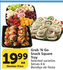 Albertsons Grab'N Go Snack Square Tray offer