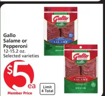 Albertsons Gallo Salame or Pepperoni offer