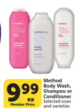Albertsons Method Body Wash, Shampoo or Conditioner offer