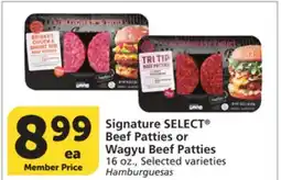 Albertsons Signature SELECT Beef Patties or Wagyu Beef Patties offer