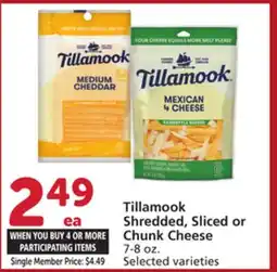 Albertsons Tillamook Shredded, Sliced or Chunk Cheese offer