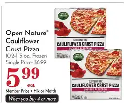 Pavilions Open Nature Cauliflower Crust Pizza offer