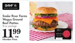 Pavilions Snake River Farms Wagyu Ground Beef Patties offer