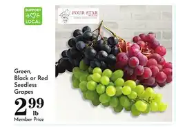 Pavilions Green, Black or Red Seedless Grapes offer