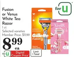 Pavilions Fusion or Venus White Tea Razor offer