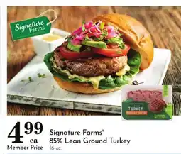 Pavilions Signature Farms 85% Lean Ground Turkey offer