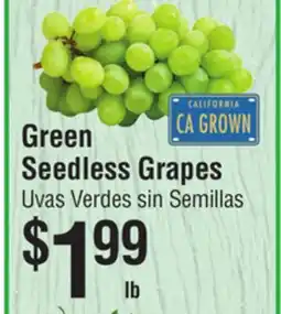 Smart & Final Green Seedless Grapes offer