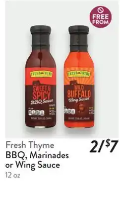 Fresh Thyme Fresh Thyme BBQ, Marinades or Wing Sauce offer