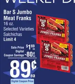 Smart & Final Bar S Jumbo Meat Franks offer