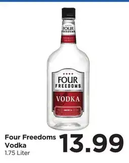 Food 4 Less Four Freedoms Vodka offer