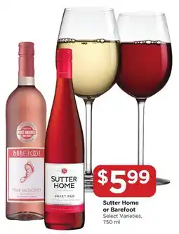 Food 4 Less Sutter Home or Barefoot offer