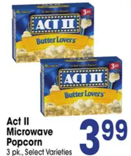 Jewel-Osco Act II Microwave Popcorn offer
