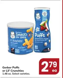 Jewel-Osco Gerber Puffs or Lil' Crunchies offer