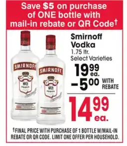 Jewel-Osco Smirnoff Vodka offer