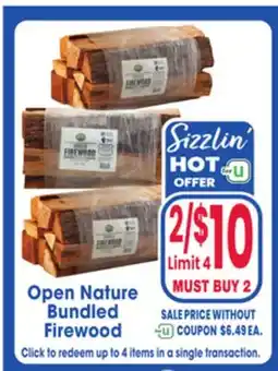 Jewel-Osco Open Nature Bundled Firewood offer