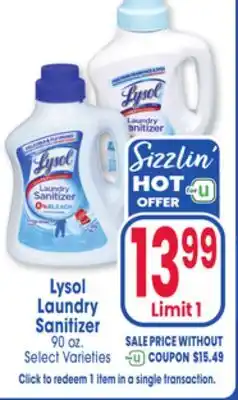 Jewel-Osco Lysol Laundry Sanitizer offer