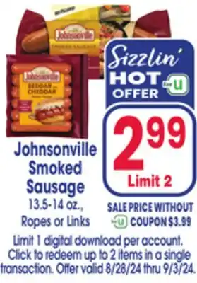 Jewel-Osco Johnsonville Smoked Sausage offer