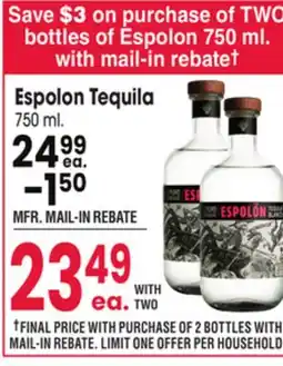 Jewel-Osco Espolon Tequila offer