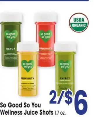 Jewel-Osco So Good So You Wellness Juice Shots offer