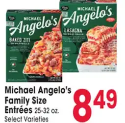 Jewel-Osco Michael Angelo's Family Size Entrées offer