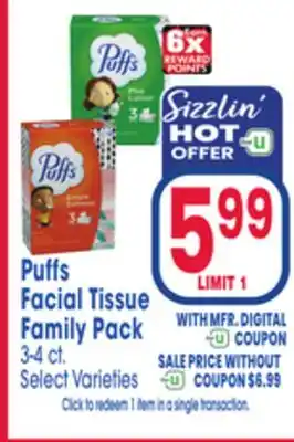 Jewel-Osco Puffs Facial Tissue offer