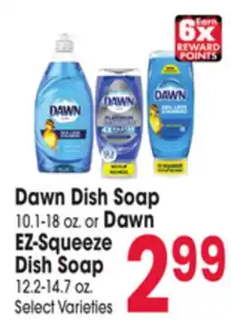 Jewel-Osco Dawn Dish Soap 10.1-18 oz. or Dawn EZ-Squeeze Dish Soap 12.2-14.7 oz offer