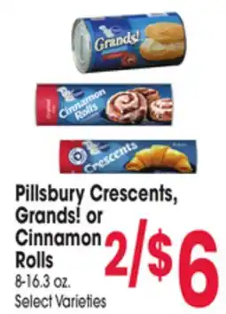 Jewel-Osco Pillsbury Crescents, Grands! or Cinnamon Rolls offer