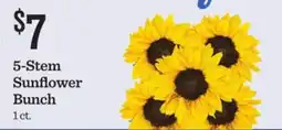 Mariano's 5-Stem Sunflower Bunch offer