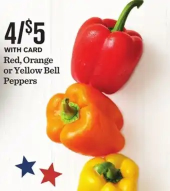 Mariano's Red, Orange or Yellow Bell Peppers offer