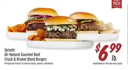 Sprouts Farmers Market Sprouts All-Natural Gourmet Beef Chuck & Brisket Blend Burgers offer