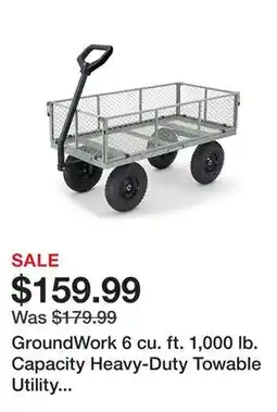 Tractor Supply Company GroundWork 6 cu. ft. 1,000 lb. Capacity Heavy-Duty Towable Utility Cart offer