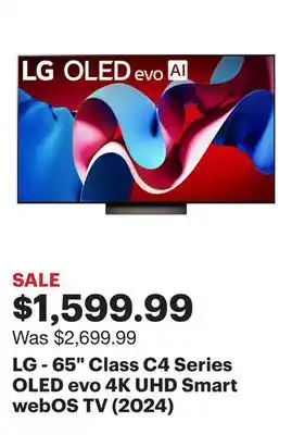 Best Buy LG - 65 Class C4 Series OLED evo 4K UHD Smart webOS TV (2024) offer