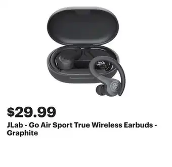 Best Buy JLab - Go Air Sport True Wireless Earbuds - Graphite offer