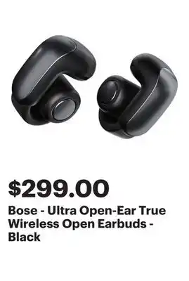 Best Buy Bose - Ultra Open-Ear True Wireless Open Earbuds - Black offer