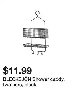Ikea BLECKSJÖN Shower caddy, two tiers, black offer
