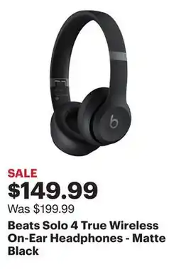 Best Buy Beats Solo 4 True Wireless On-Ear Headphones - Matte Black offer