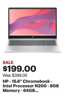 Best Buy HP - 15.6 Chromebook - Intel Processor N200 - 8GB Memory - 64GB eMMC - Natural Silver offer