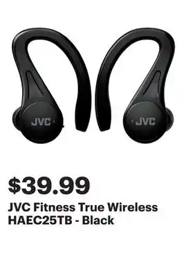 Best Buy JVC Fitness True Wireless HAEC25TB - Black offer