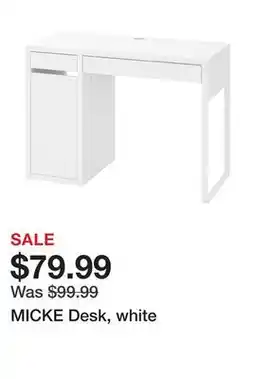 Ikea MICKE Desk, white offer