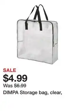 Ikea DIMPA Storage bag, clear offer