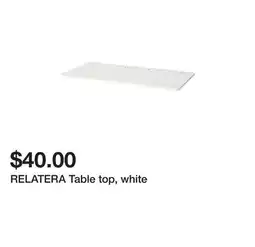 Ikea RELATERA Table top, white offer