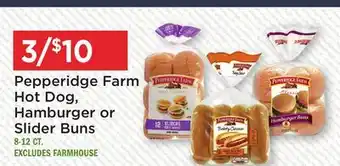 Heinen's Pepperidge Farm Hot Dog, Hamburger or Slider Buns offer