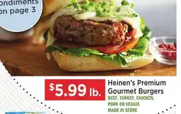 Heinen's Heinen's Premium Gourmet Burgers offer