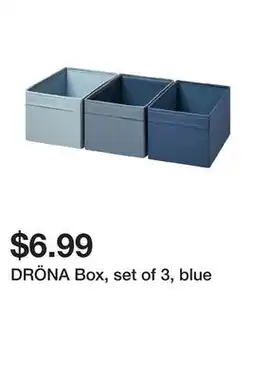 Ikea DRÖNA Box, set of 3, blue offer