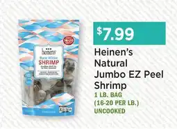 Heinen's Heinen's Natural Jumbo EZ Peel Shrimp offer