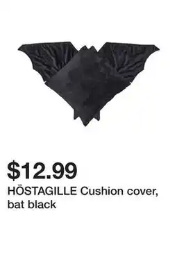 Ikea HÖSTAGILLE Cushion cover, bat black offer