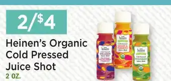 Heinen's Heinen's Organic Cold Pressed Juice Shot offer